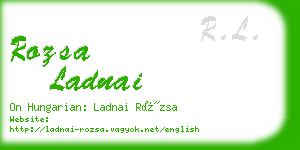 rozsa ladnai business card